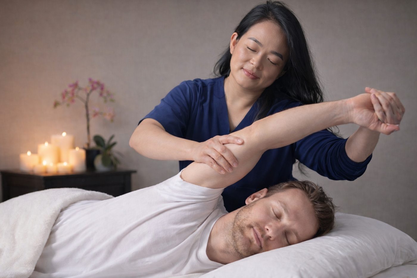 Lymphatic drainage massage session at HyFlow Massage LLC Mountain View CA